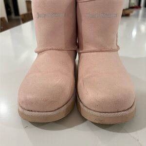 Kids Juicy Couture Blush/Pink Faux Suede Ankle Boots